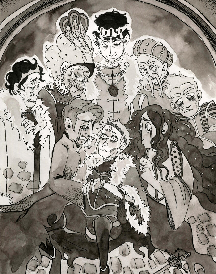 Hamlets Demise | Book Illustration